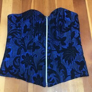 Tesa Blue and Black Corset